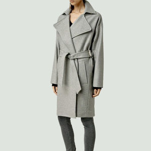 All Saints Jackets Coats Allsaints Miya Wool Coat Grey Us 8 Poshmark